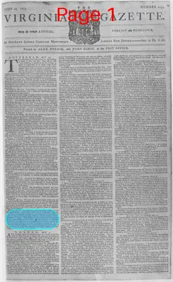 Page thumbnail for The Virginia Gazette