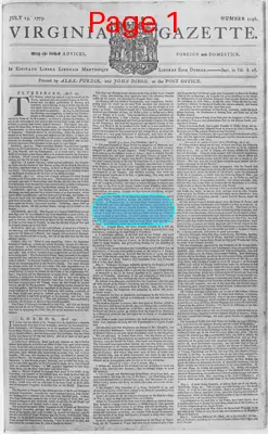 Page thumbnail for The Virginia Gazette