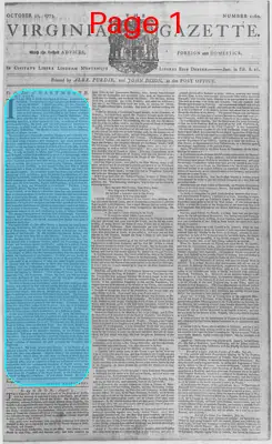 Page thumbnail for The Virginia Gazette
