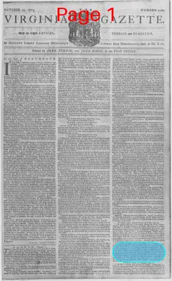 Page thumbnail for The Virginia Gazette