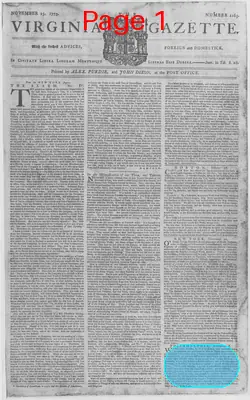 Page thumbnail for The Virginia Gazette