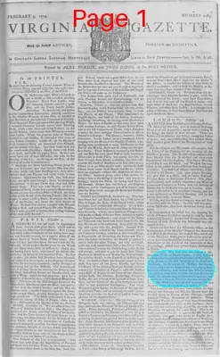 Page thumbnail for The Virginia Gazette