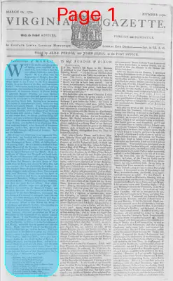 Page thumbnail for The Virginia Gazette