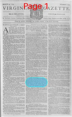 Page thumbnail for The Virginia Gazette