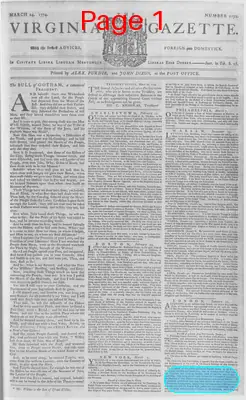 Page thumbnail for The Virginia Gazette