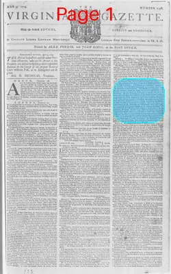 Page thumbnail for The Virginia Gazette