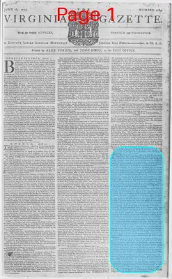 Page thumbnail for The Virginia Gazette