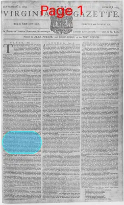 Page thumbnail for The Virginia Gazette