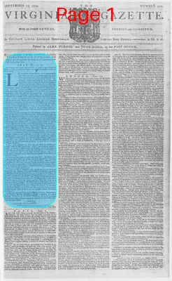 Page thumbnail for The Virginia Gazette