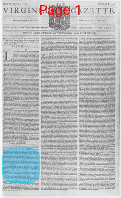 Page thumbnail for The Virginia Gazette