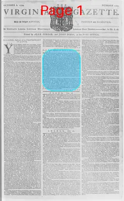 Page thumbnail for The Virginia Gazette