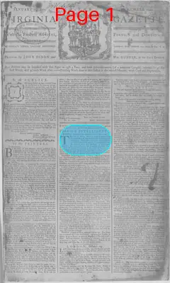 Page thumbnail for The Virginia Gazette