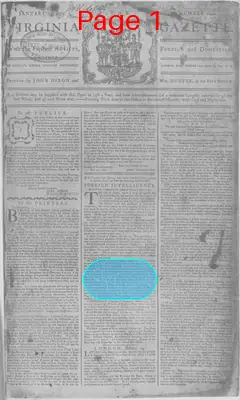 Page thumbnail for The Virginia Gazette
