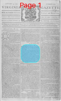 Page thumbnail for The Virginia Gazette