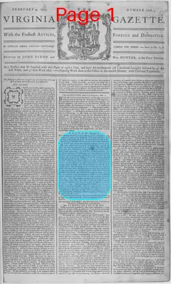 Page thumbnail for The Virginia Gazette