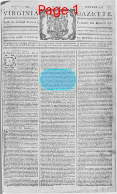 Page thumbnail for The Virginia Gazette