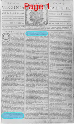 Page thumbnail for The Virginia Gazette