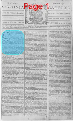 Page thumbnail for The Virginia Gazette