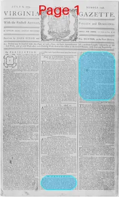 Page thumbnail for The Virginia Gazette