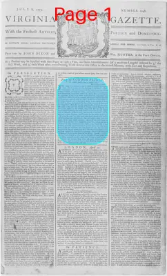 Page thumbnail for The Virginia Gazette