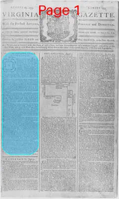 Page thumbnail for The Virginia Gazette