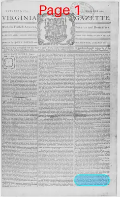 Page thumbnail for The Virginia Gazette