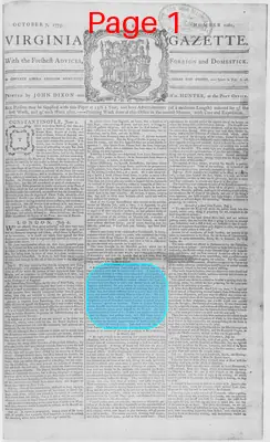 Page thumbnail for The Virginia Gazette