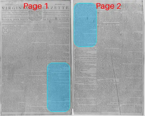 Page thumbnail for The Virginia Gazette