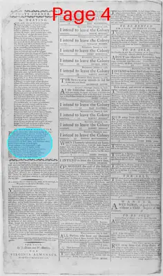 Page thumbnail for The Virginia Gazette