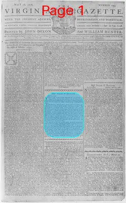 Page thumbnail for The Virginia Gazette