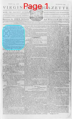 Page thumbnail for The Virginia Gazette