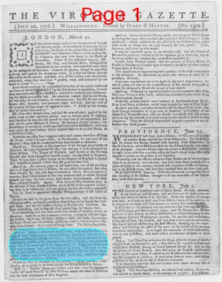 Page thumbnail for The Virginia Gazette
