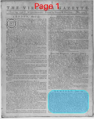 Page thumbnail for The Virginia Gazette