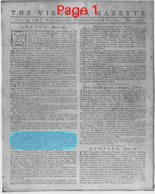 Page thumbnail for The Virginia Gazette