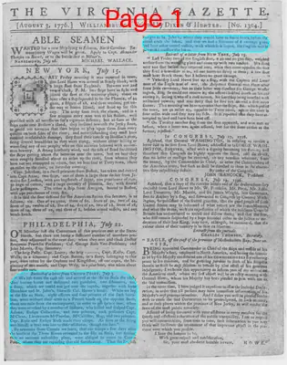Page thumbnail for The Virginia Gazette