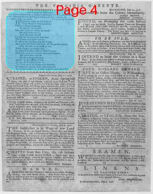 Page thumbnail for The Virginia Gazette