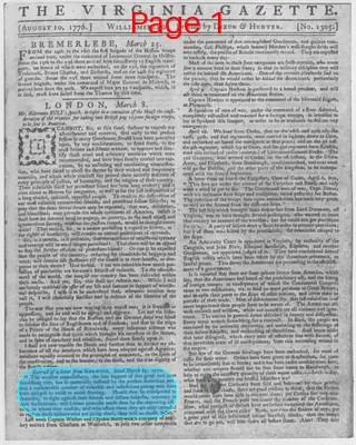 Page thumbnail for The Virginia Gazette