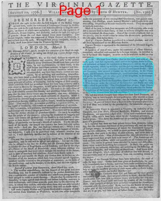 Page thumbnail for The Virginia Gazette