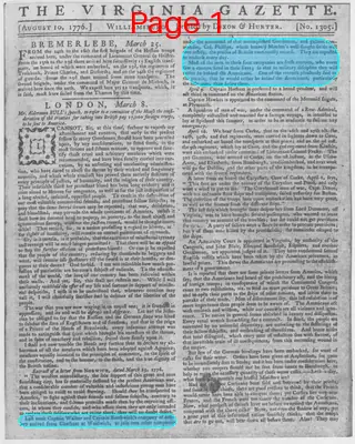 Page thumbnail for The Virginia Gazette