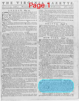 Page thumbnail for The Virginia Gazette