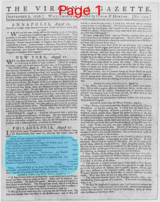 Page thumbnail for The Virginia Gazette