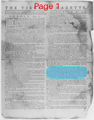 Page thumbnail for The Virginia Gazette