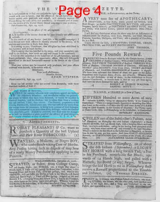 Page thumbnail for The Virginia Gazette