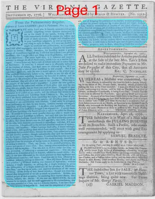 Page thumbnail for The Virginia Gazette