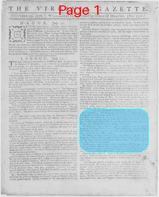 Page thumbnail for The Virginia Gazette