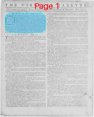 Page thumbnail for The Virginia Gazette