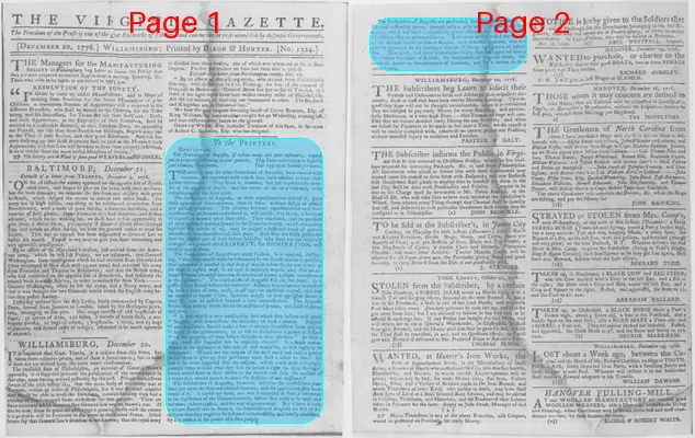 Page thumbnail for The Virginia Gazette