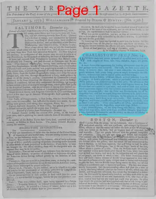 Page thumbnail for The Virginia Gazette