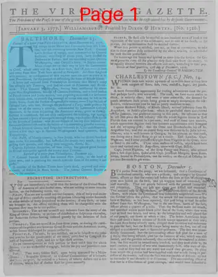 Page thumbnail for The Virginia Gazette