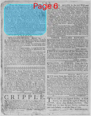 Page thumbnail for The Virginia Gazette